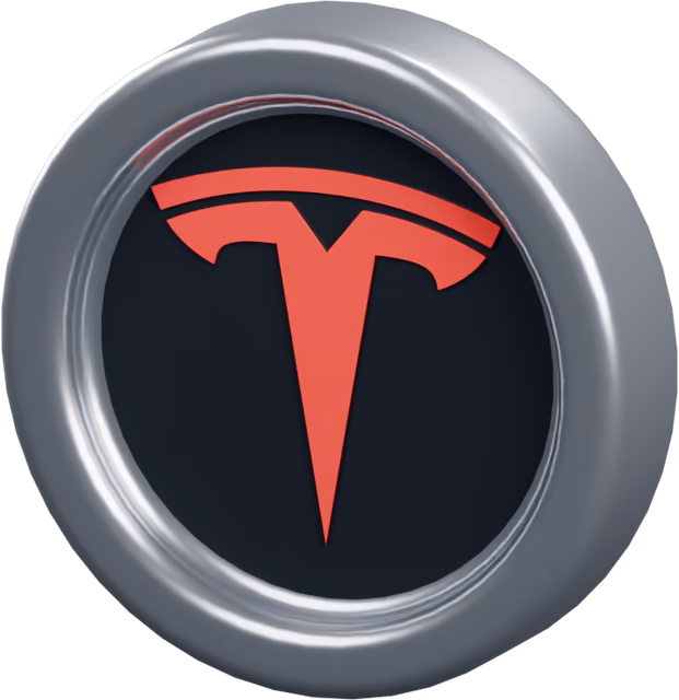 Moneta del token azionario Tesla